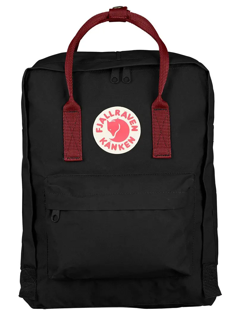 Fjallraven Kanken Classic Backpack Black Ox Red 1
