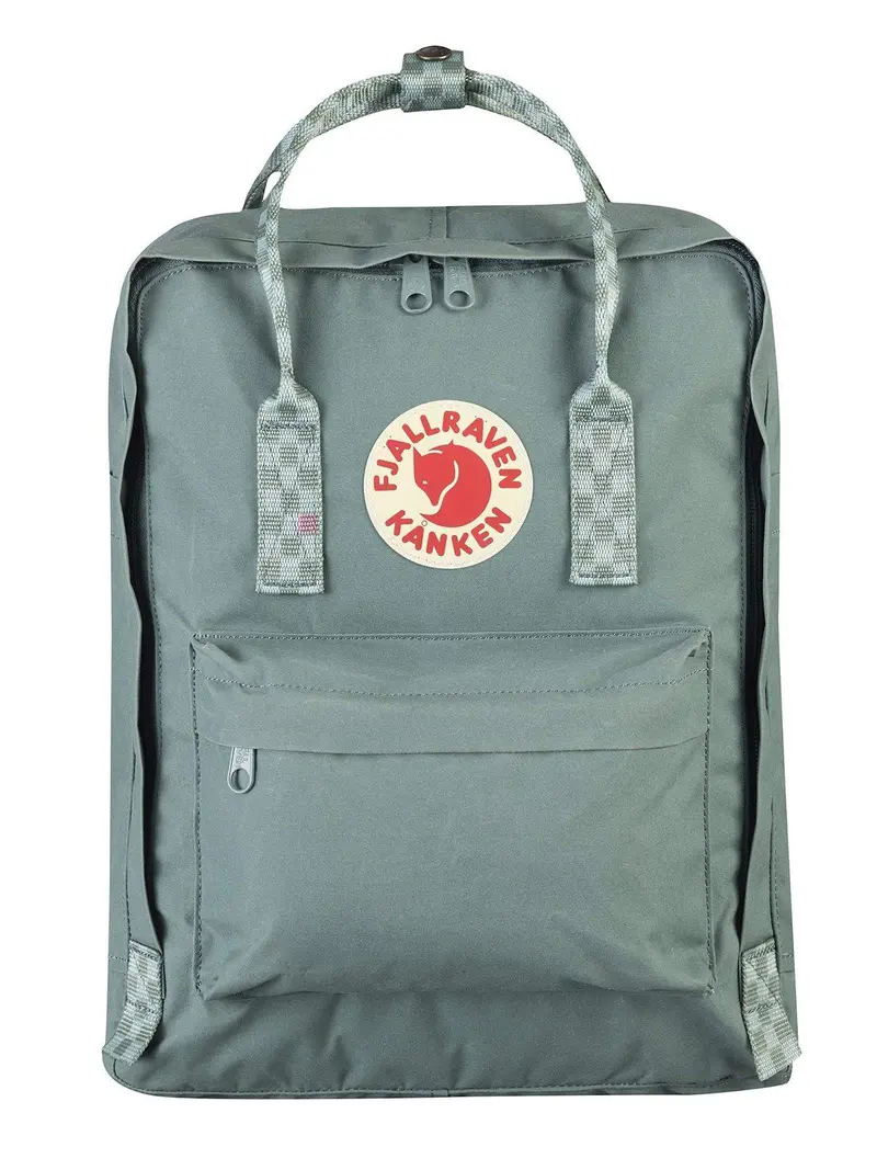 Fjallraven Kanken Classic Backpack Frost Green Chess Pattern 1
