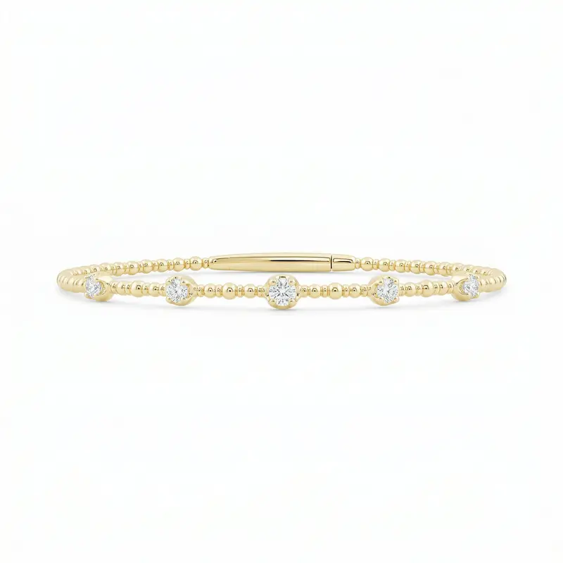 Flexie Aura Bead Diamond Bracelet 1