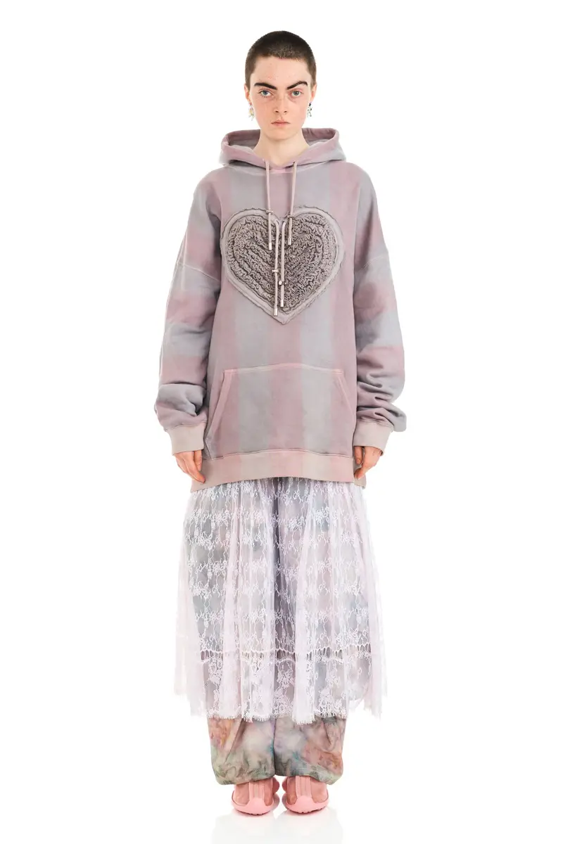 Fog Stripe Soft Heart Hoodie 1