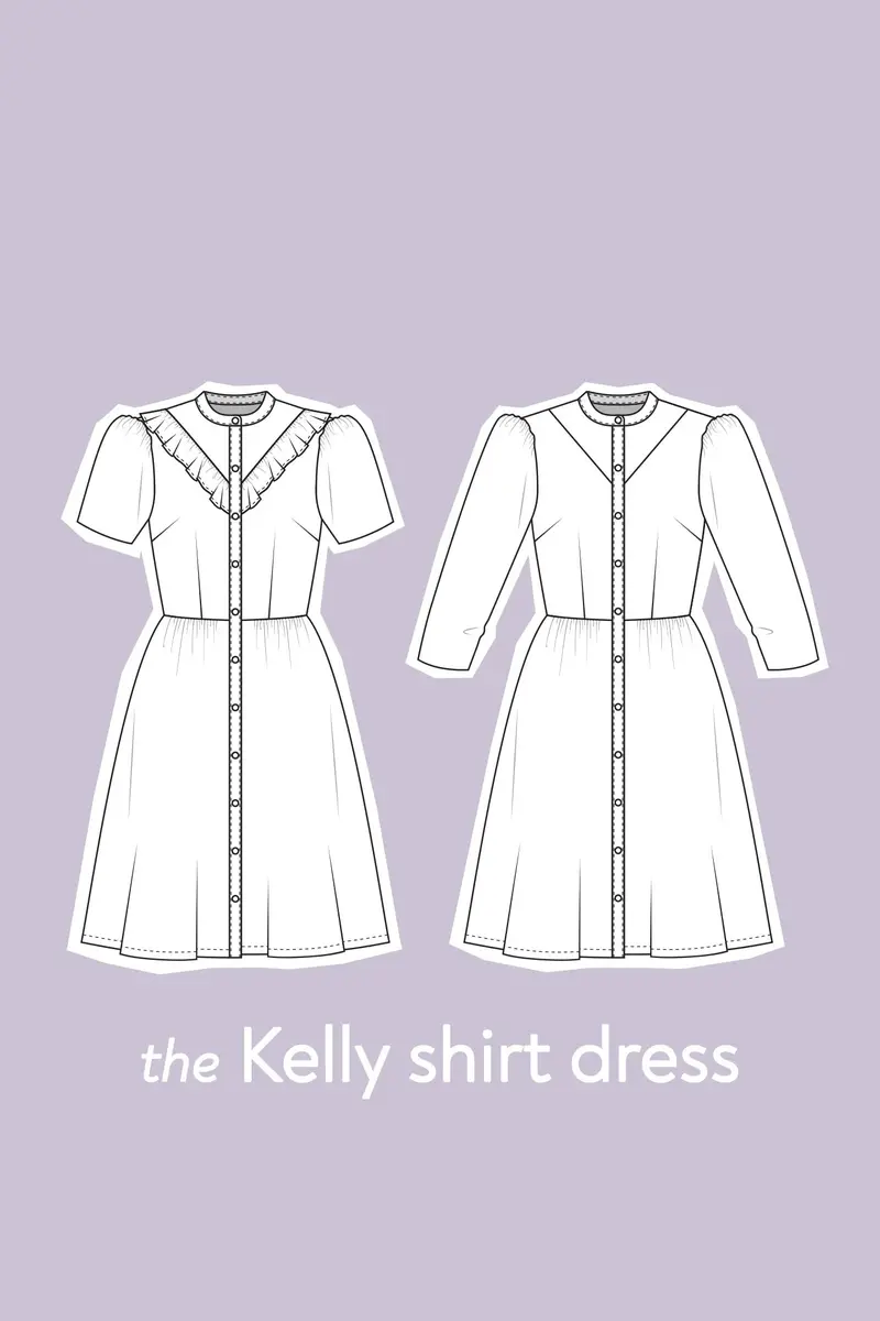 Forget-Me-Not Patterns Kelly Shirt Dress 1