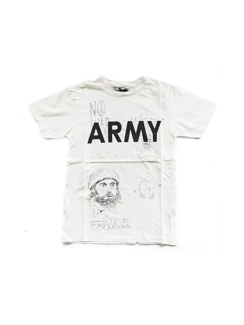 Free Rage Army Hand Paint Tee White 1