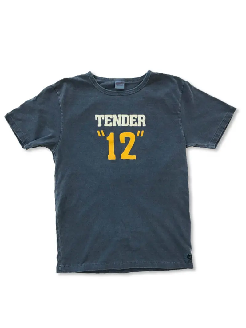 Free Rage Recycled Cotton Vintage Tee No 12 Navy 1