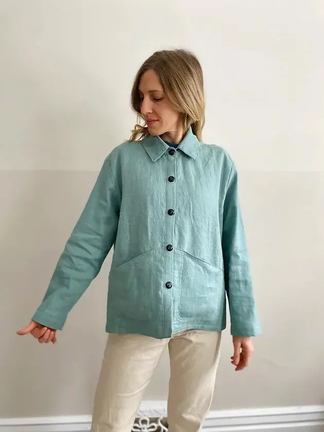 French Navy Portmanteau Shacket - Printed Copy Shop (+£7.00) 1