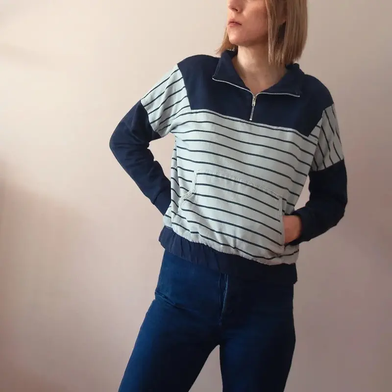 French Navy Roscoe Sweater - Printed Copy Shop (+£7.00) 1