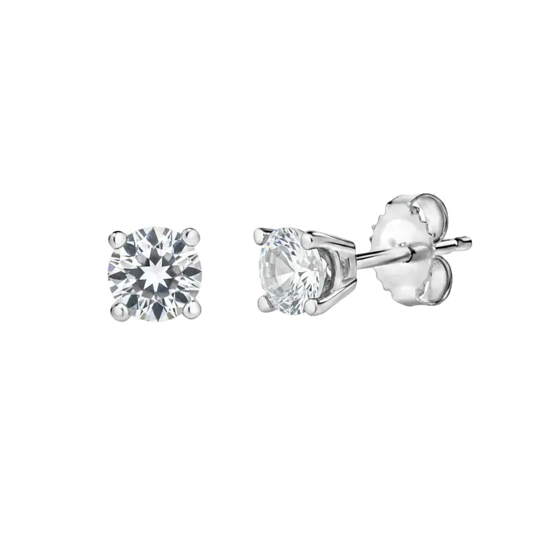 Frostveil White Topaz 10K Stud Earrings 1