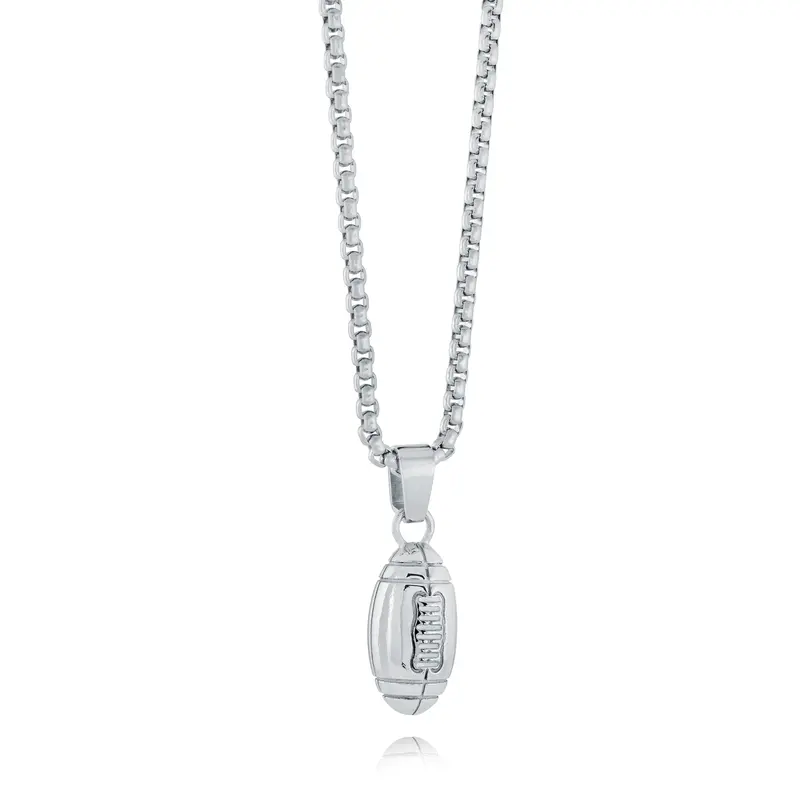 Gametime Steel Football Pendant 1