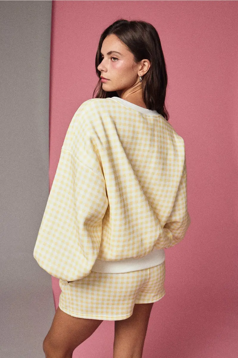 Gingham Short Set (Yellow) 1