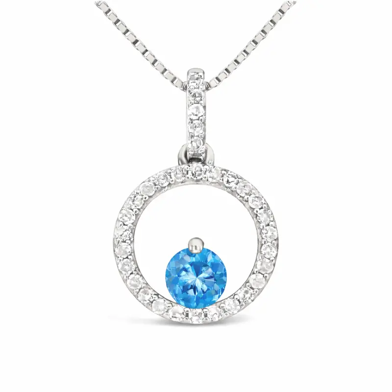 Glacier Glow Blue Topaz Nimbus Pendant 1
