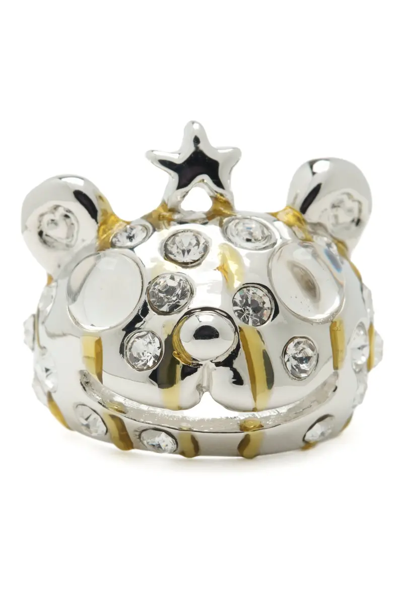 Gold Stripe Freckles Princess Bear Ring 1