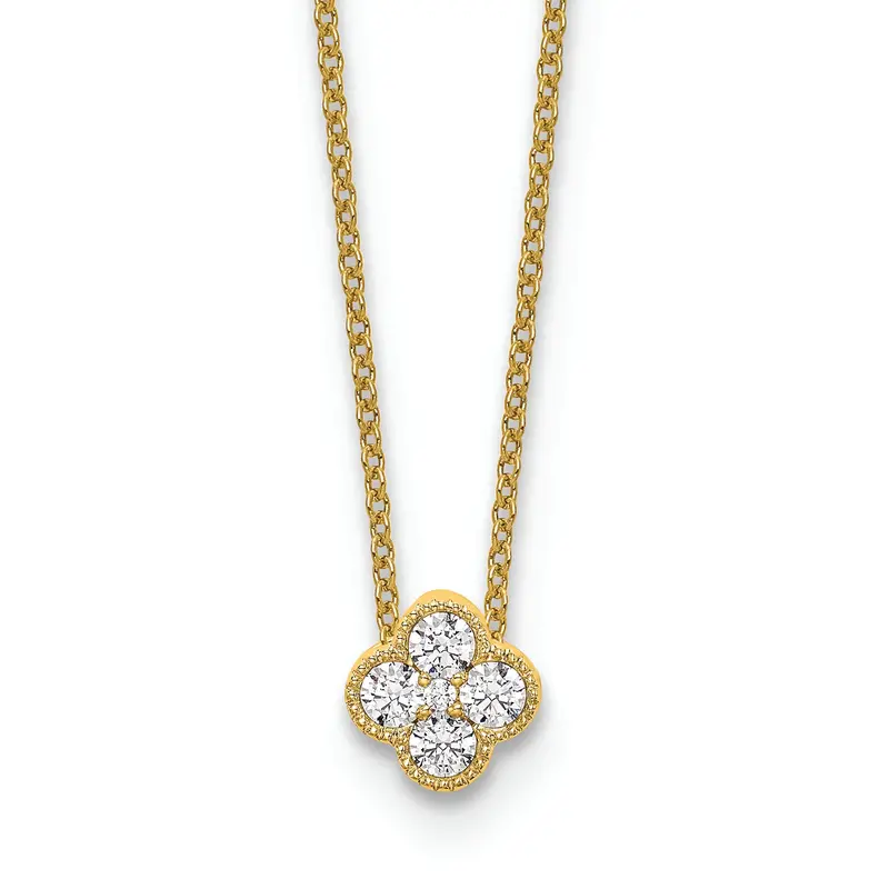 Golden Bloom Clover Pendant 1