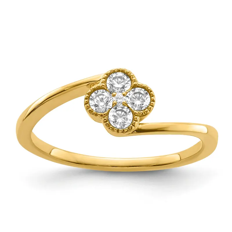 Golden Clover Diamond Ring 1