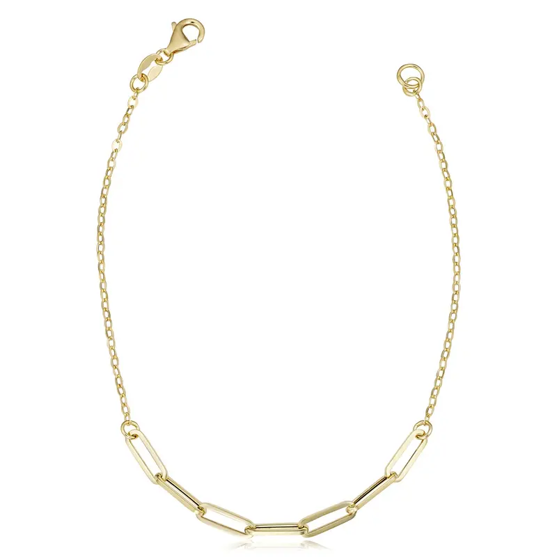 Golden Current Paperclip Bracelet 1