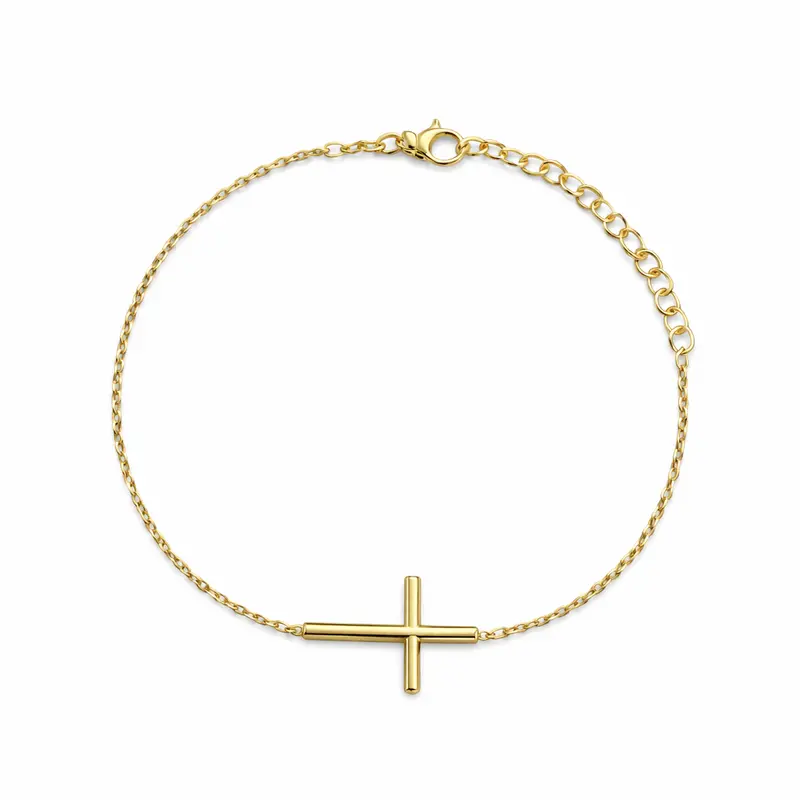 Golden Faith Cross Bracelet 1