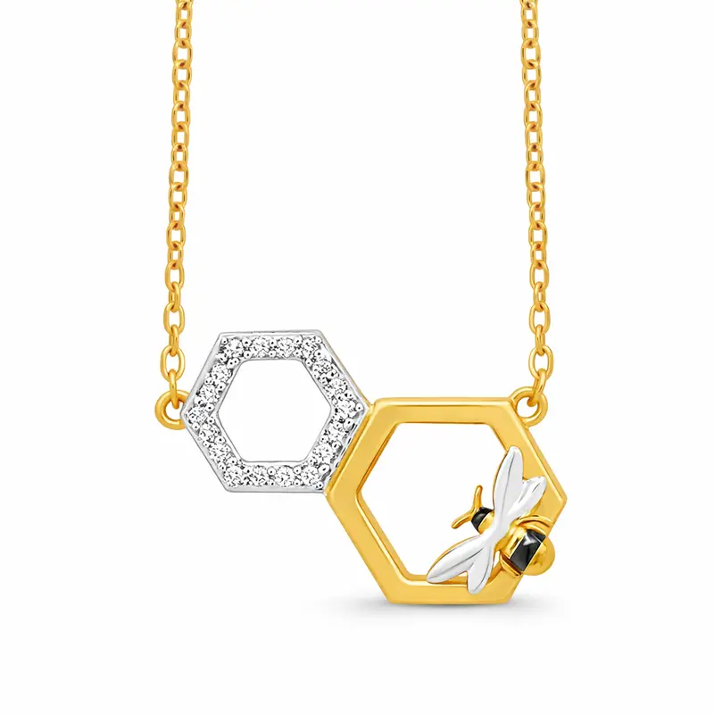 Golden Hive Bee Pendant 1