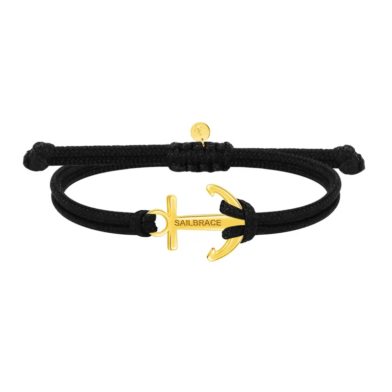 Golden Touch Black Anchor Bracelet 1
