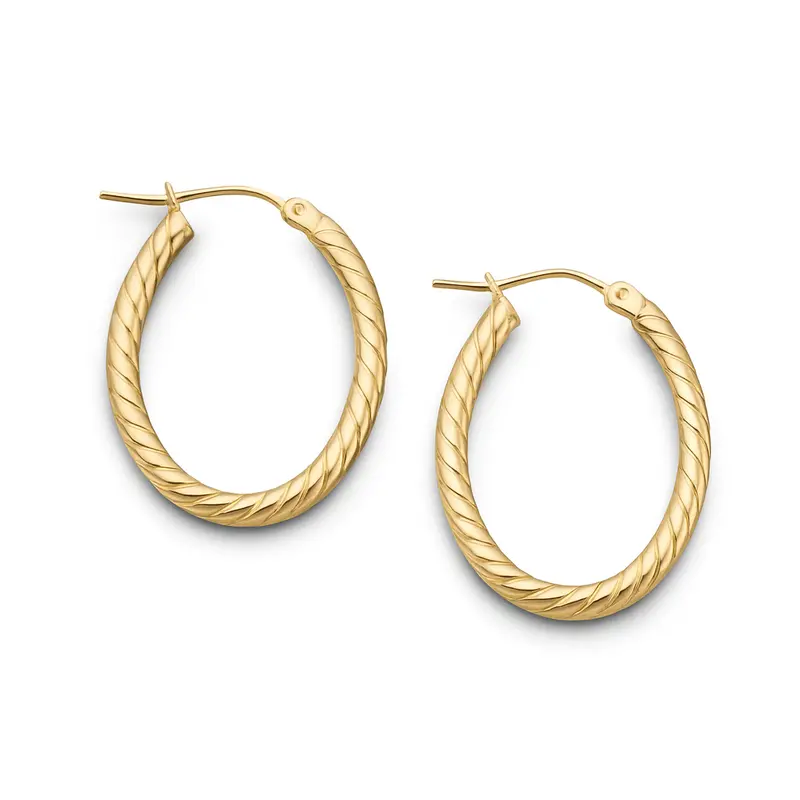 Golden Twist Hoop Earrings 1