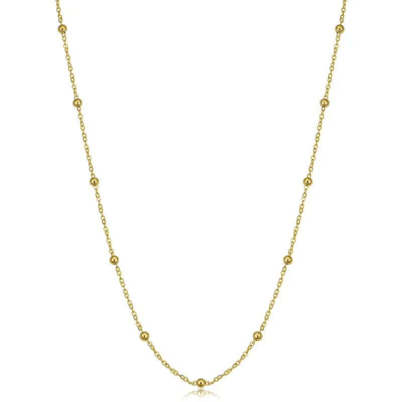 Goldglow Bead Station Necklace 1