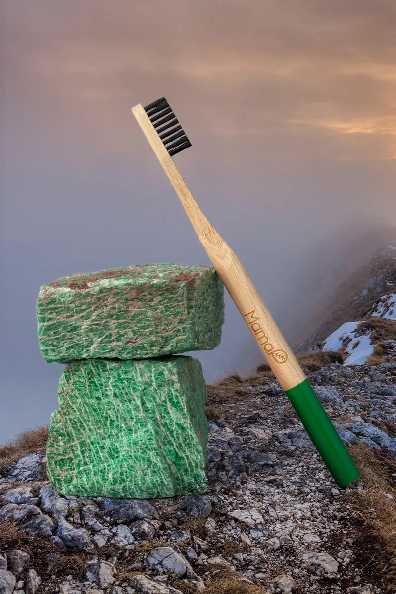 Green Bamboo Toothbrush | Mamap 1
