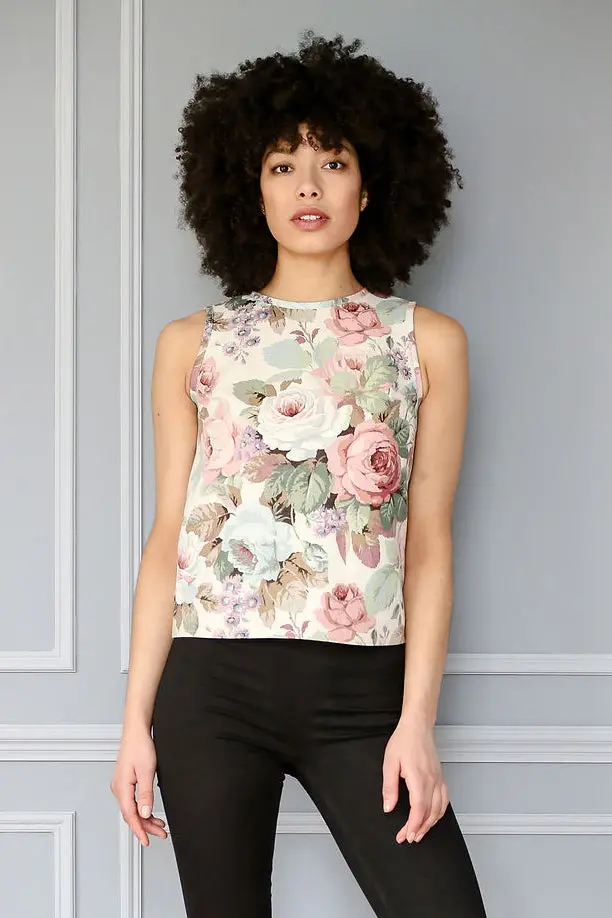 Greyfriars And Grace Barra Button Back Top - Printed Copy Shop (+£5.00) 1