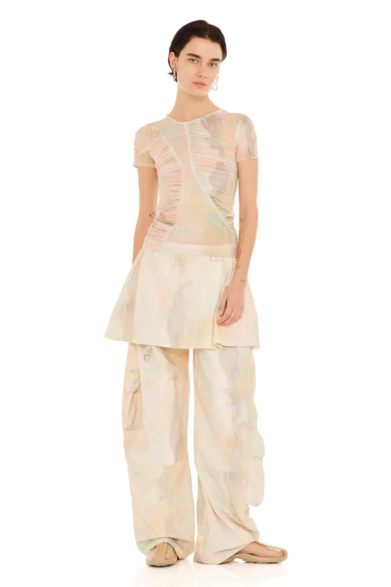 Gua Sha Plaid S/S Serpentine Top 1