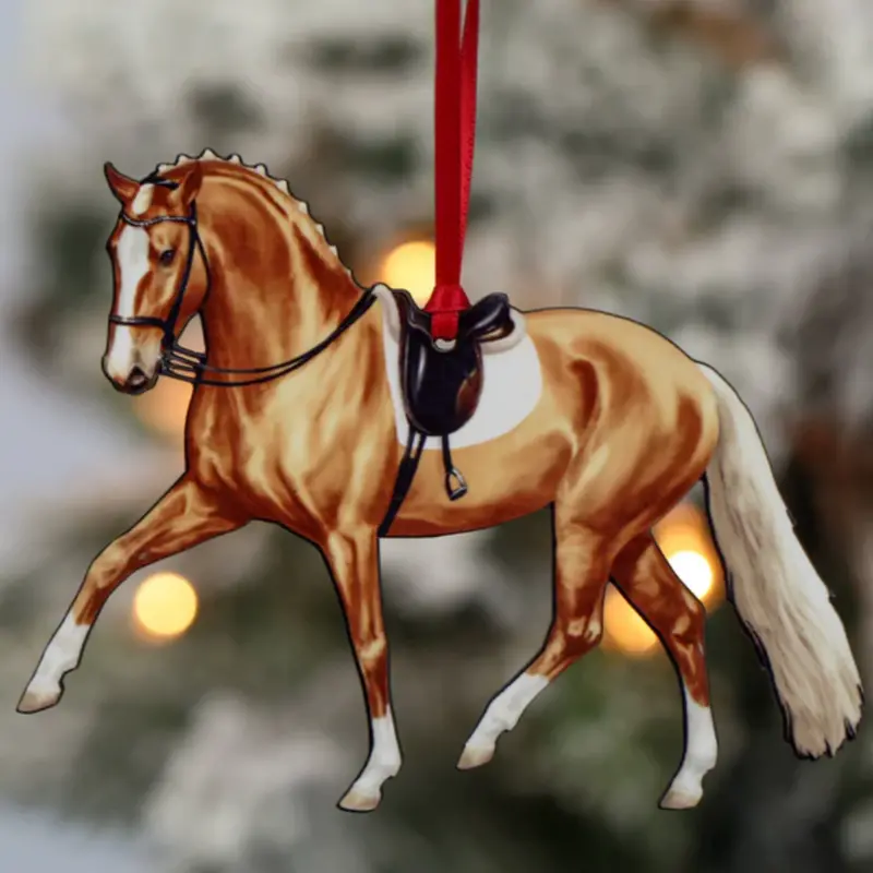Half Pass Dressage Horse Ornament 1