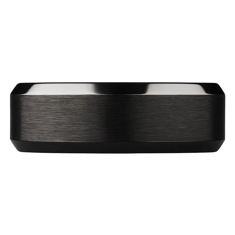 Heavy Stone® Black Ceramic Satin Finish Men's Band 1