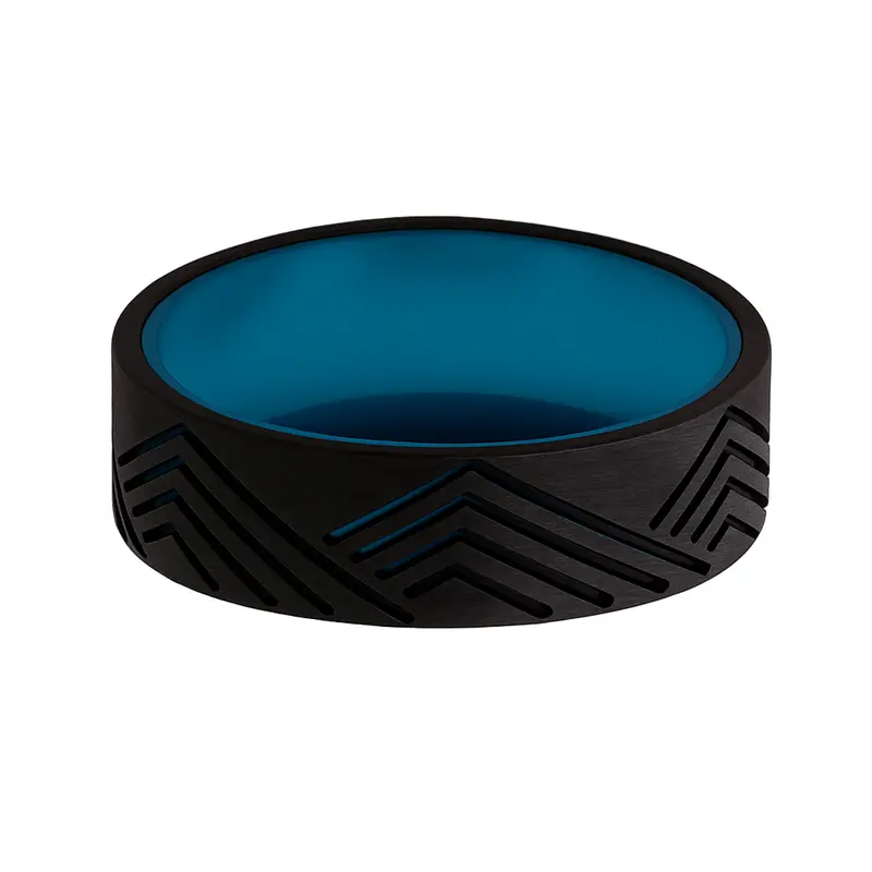 Heavy Stone® Blue Glow Zirconium Men's Band 1