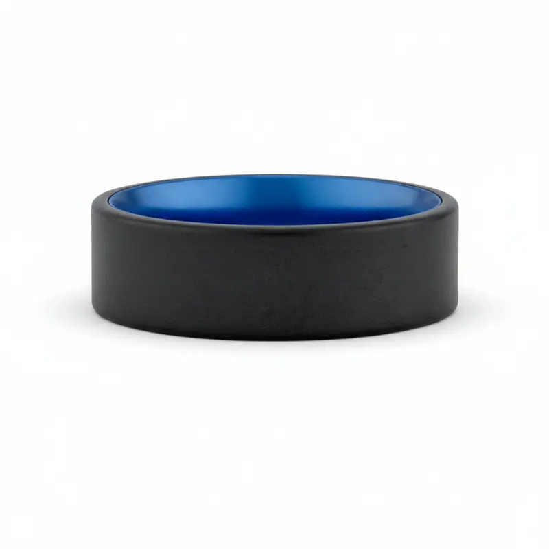 Heavy Stone® Blue Sleeve Zirconium Men's Band 1