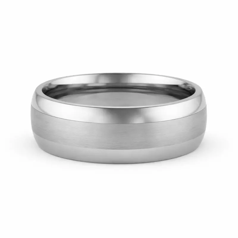 Heavy Stone® Domed Tungsten Men's Band 1