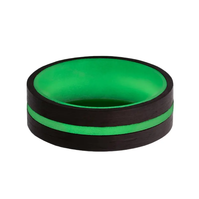 Heavy Stone® Green Glow Carbon Fiber Men's Band 1