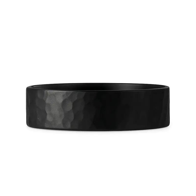 Heavy Stone® Hammered Zirconium Men's Band 1