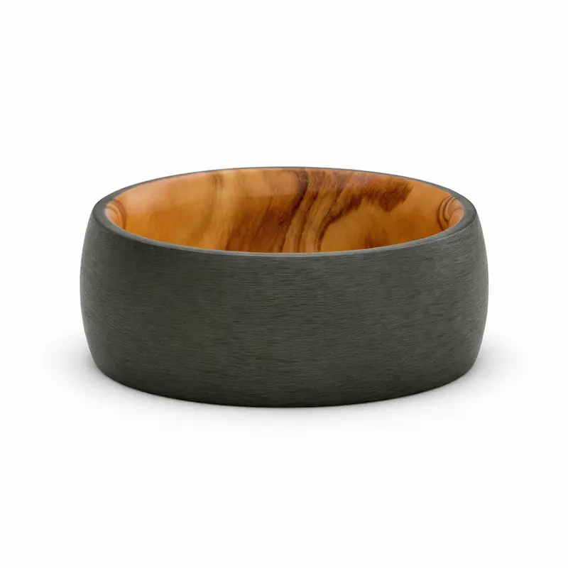 Heavy Stone® Olive Wood Zirconium Men's Band 1