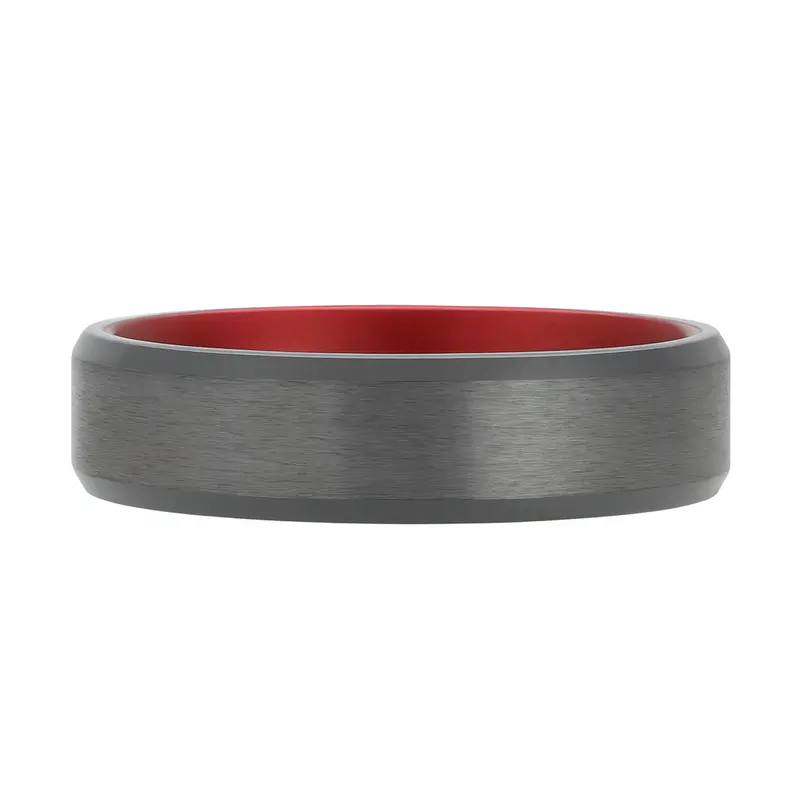 Heavy Stone® Red Cerakote Zirconium Men's Band 1