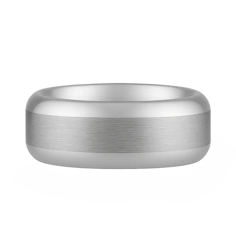 Heavy Stone® Satin Stripe Tungsten Men's Band 1