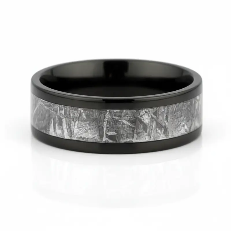 Heavy Stone® Zirconium Meteorite Men's Band 1