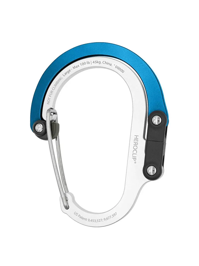 Heroclip Carabiner Large Blue Steel 1