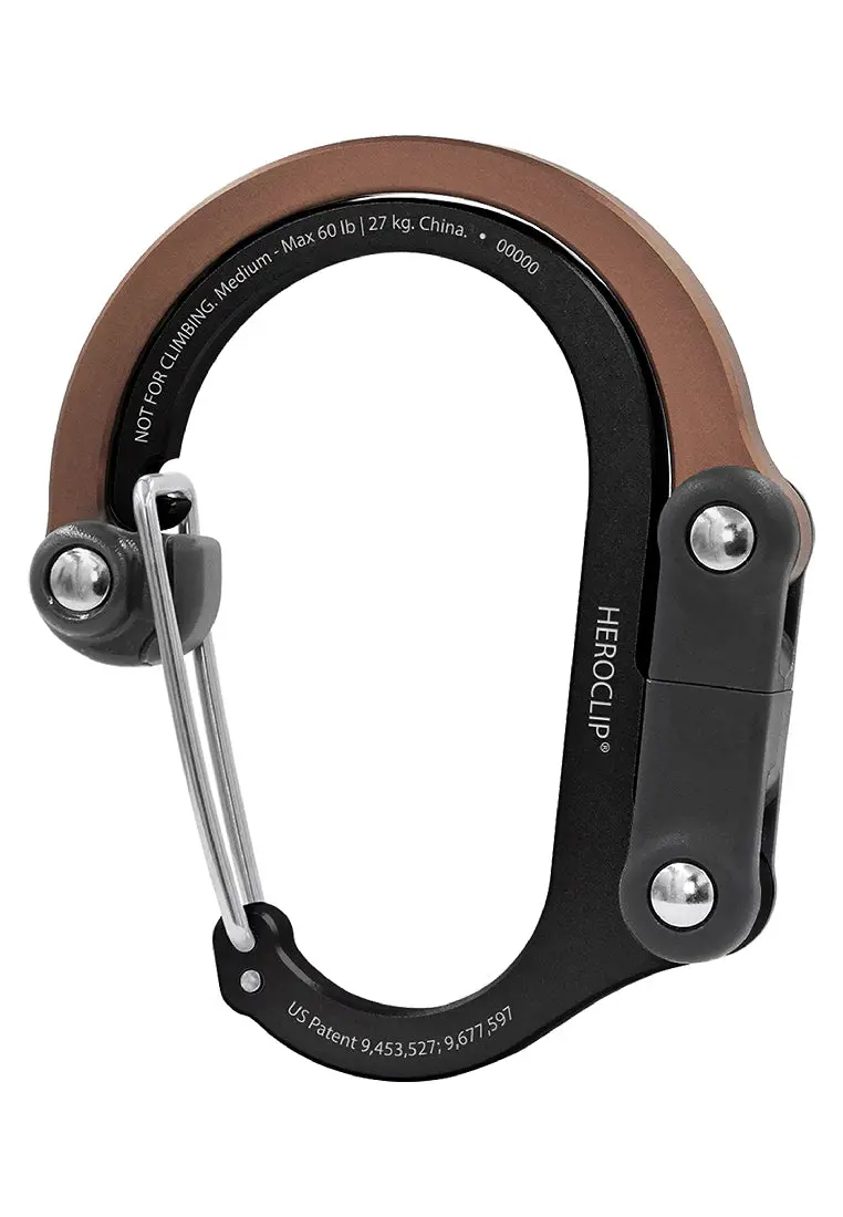 Heroclip Carabiner Medium Black Brown 1
