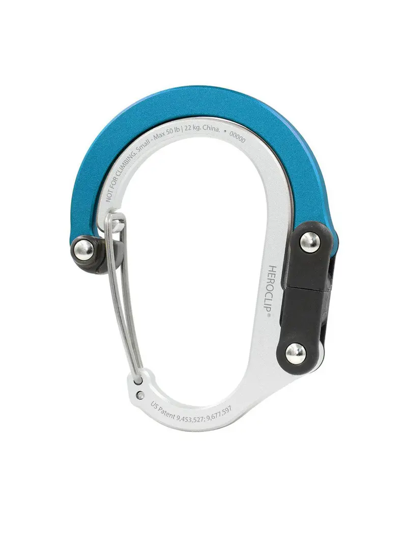 Heroclip Carabiner Small Blue Steel 1