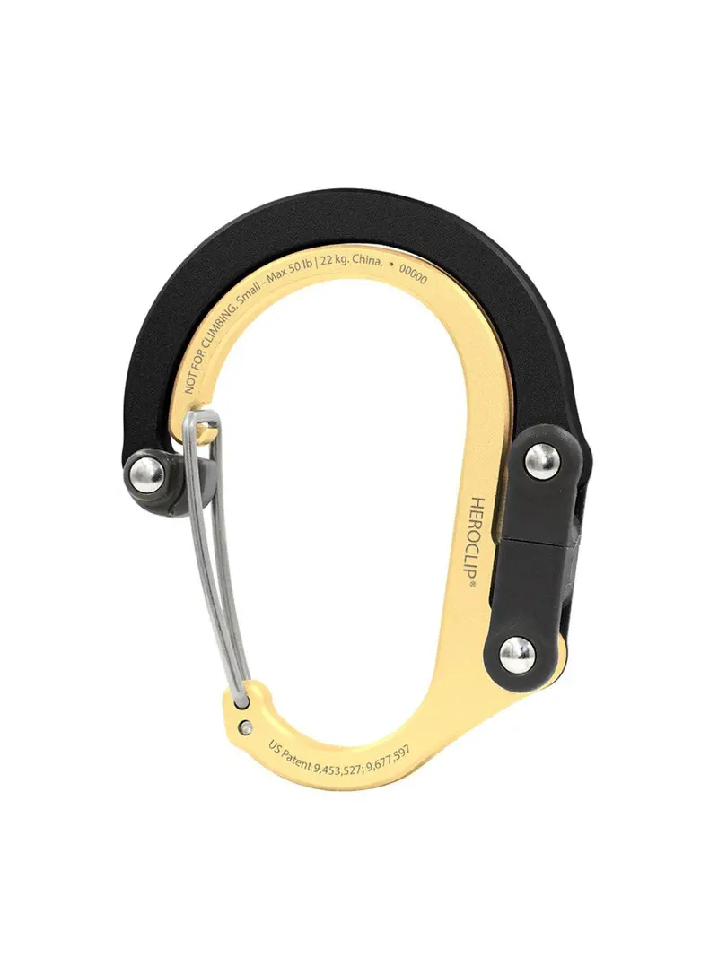 Heroclip Carabiner Small Gold Black 1