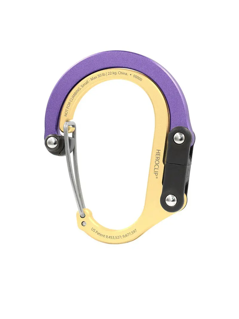 Heroclip Carabiner Small Gold Lavender 1