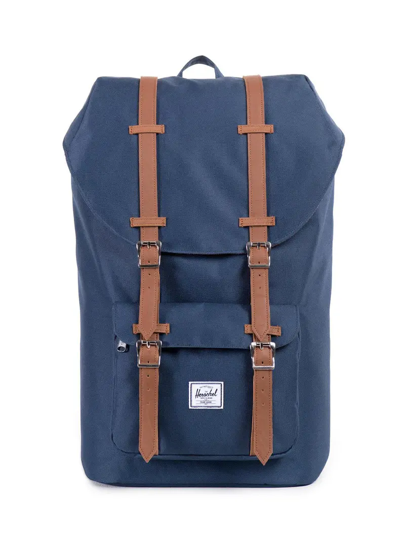Herschel Little America Backpack 600D Poly Navy Tan 25L 1