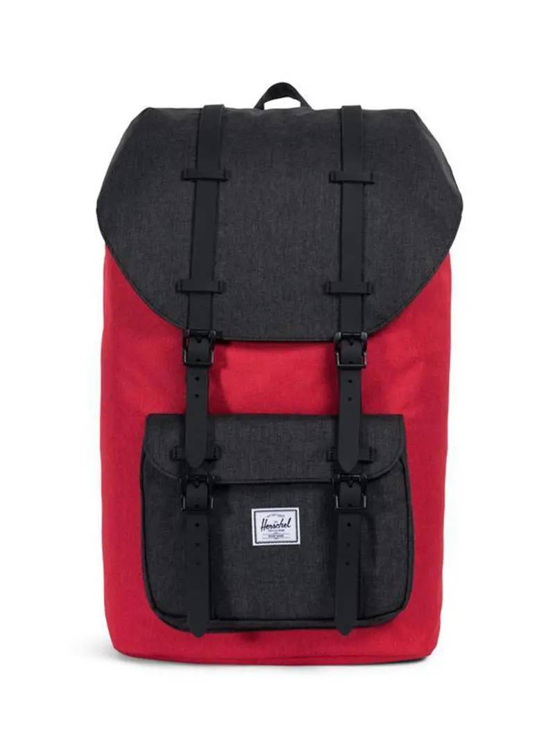 Herschel Little America Backpack Barbados Cherry Black Crosshatch 25L 1