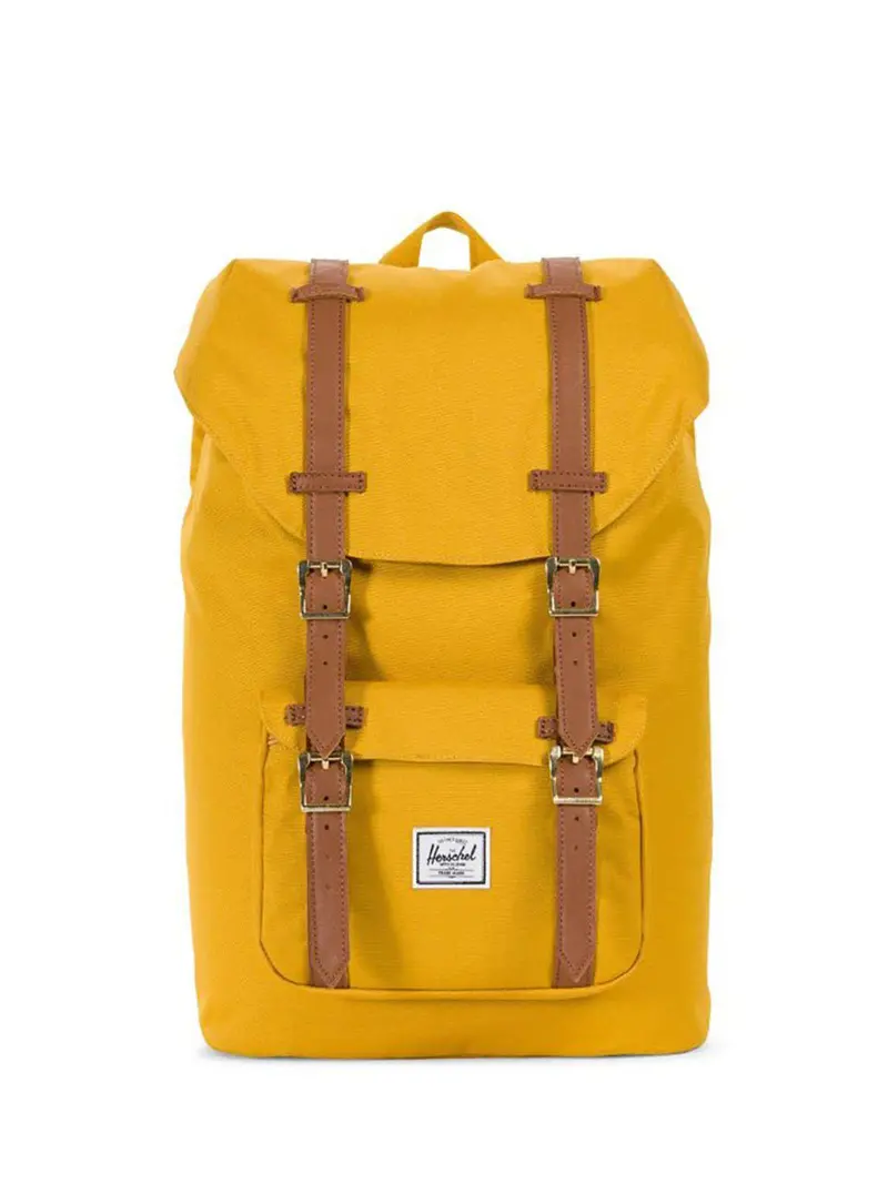 Herschel Little America Mid Backpack Arrowwood Tan Synthetic Leather 17L 1
