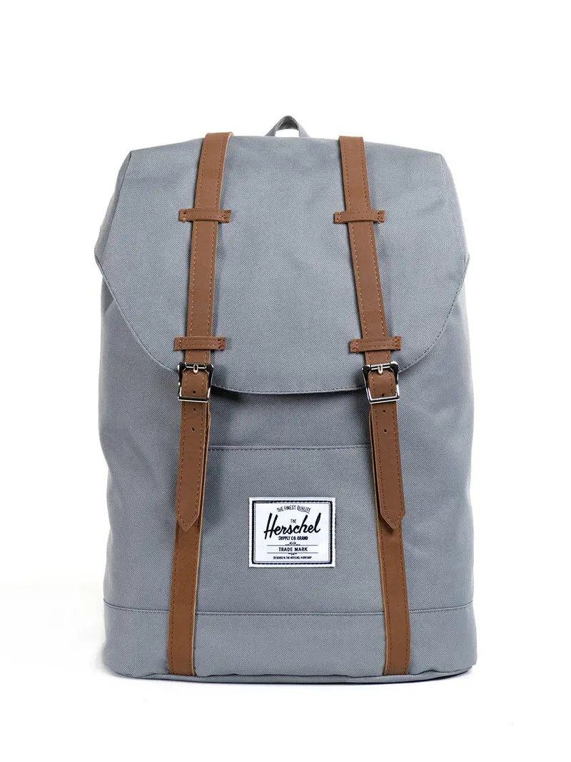 Herschel Retreat Backpack 600D Poly Grey Tan 19.5L 1