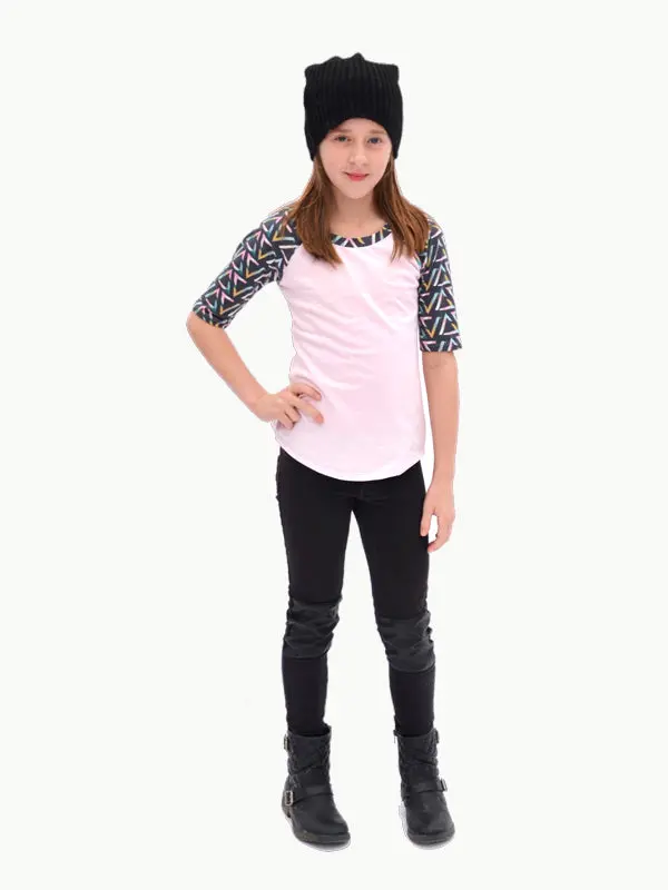Hey June Handmade Child Camden Raglan Top - Printed Copy Shop (+£5.00) 1