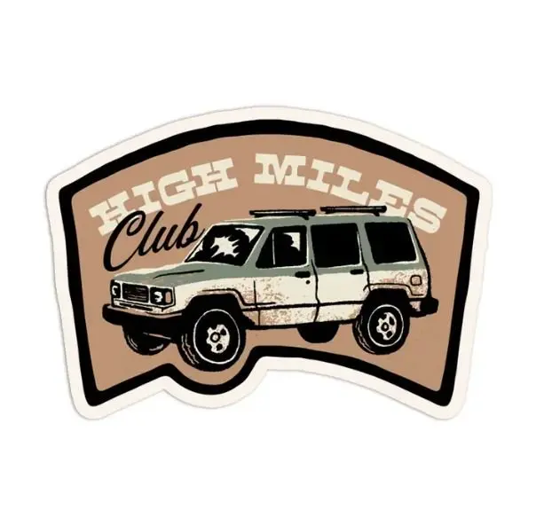 High Miles Club Sticker 1
