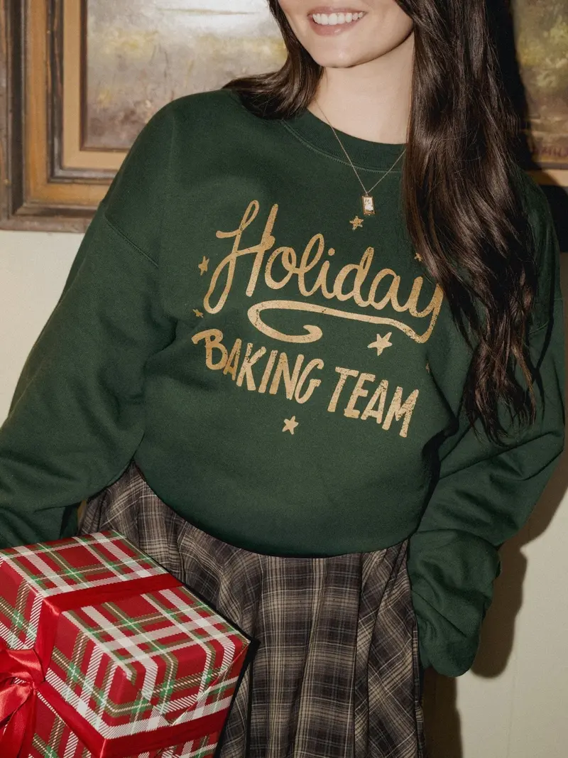 Holiday Baking Team 25 Forest Green Sweatshirt 1