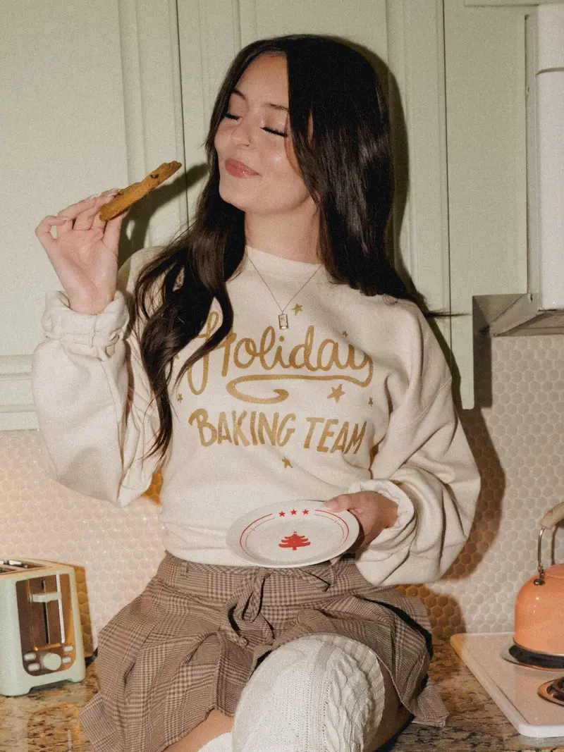 Holiday Baking Team 25 Natural Sweatshirt 1