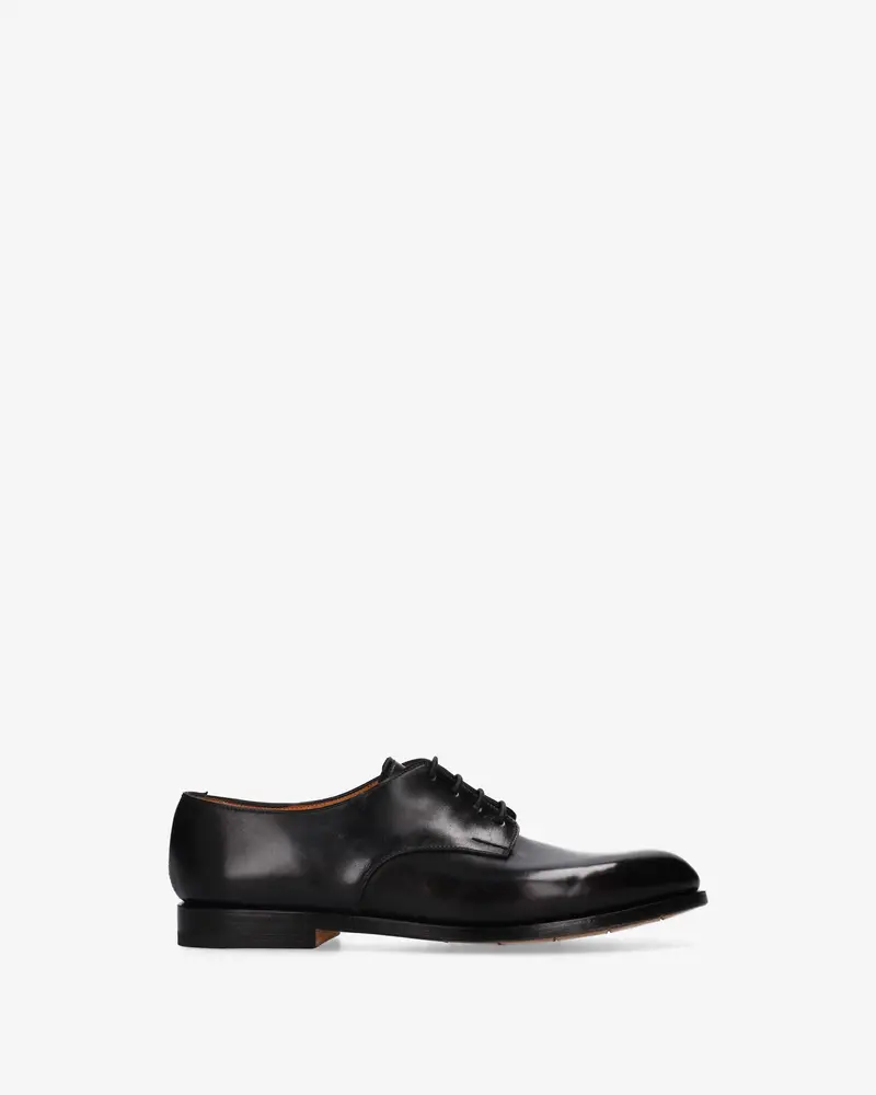 Horse Leather Derby With Logo Lettering Detail 32102Aa 1